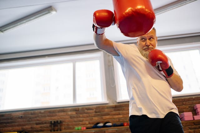 Man Punches Kangaroo Roll with the punches Man punches